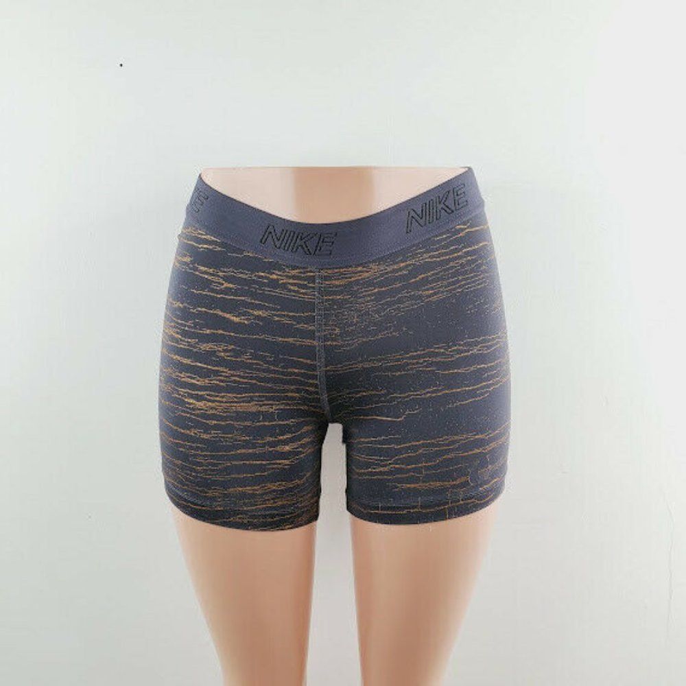 Nike Womens Gray Elastic Waist Comfort Pull On Activewear‎ Shorts Size Small
